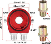Universal Oil Filter Cooler Sandwich Plate Constant Temperature Oil Cake Adapter